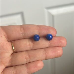 Vibrant Blue Sphere Earrings